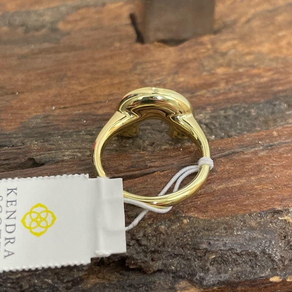 NWT Kendra Scott 14K Goldplated & Rainbow Opal Ring in Pastel Mix! - Picture 4 of 4